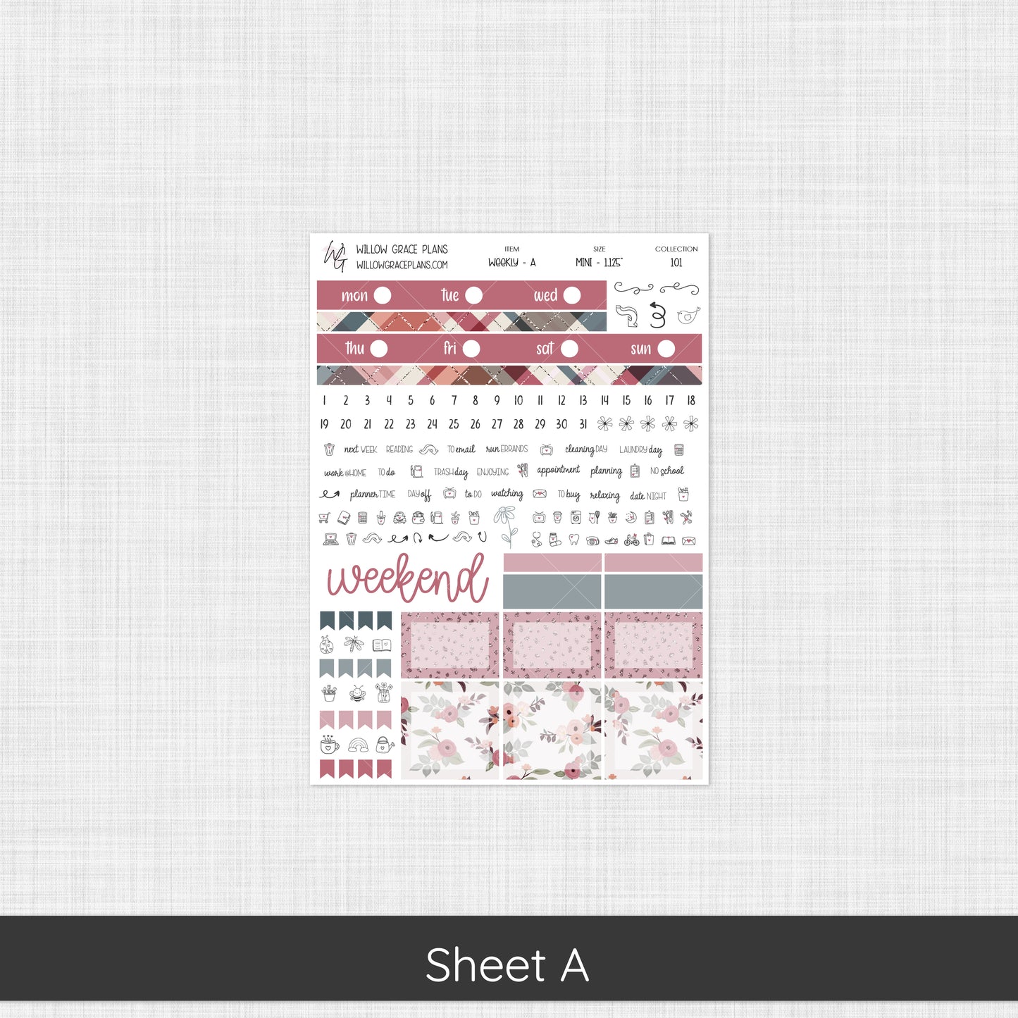 Weekly Sticker Kit (101)