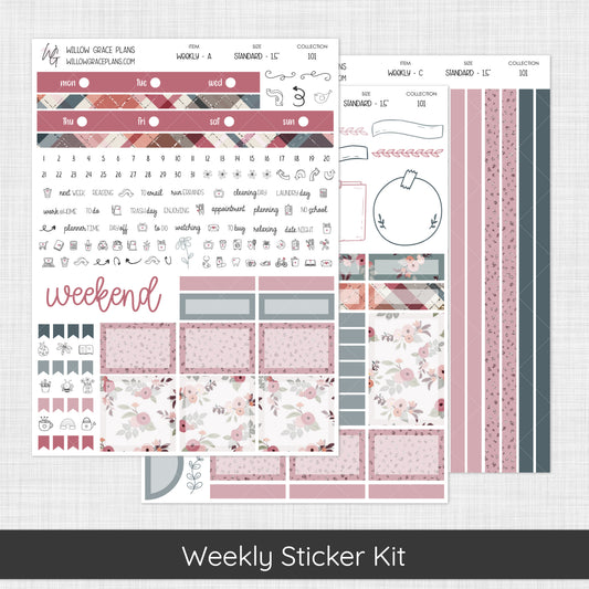 Weekly Sticker Kit | Dusty Blossoms (101)