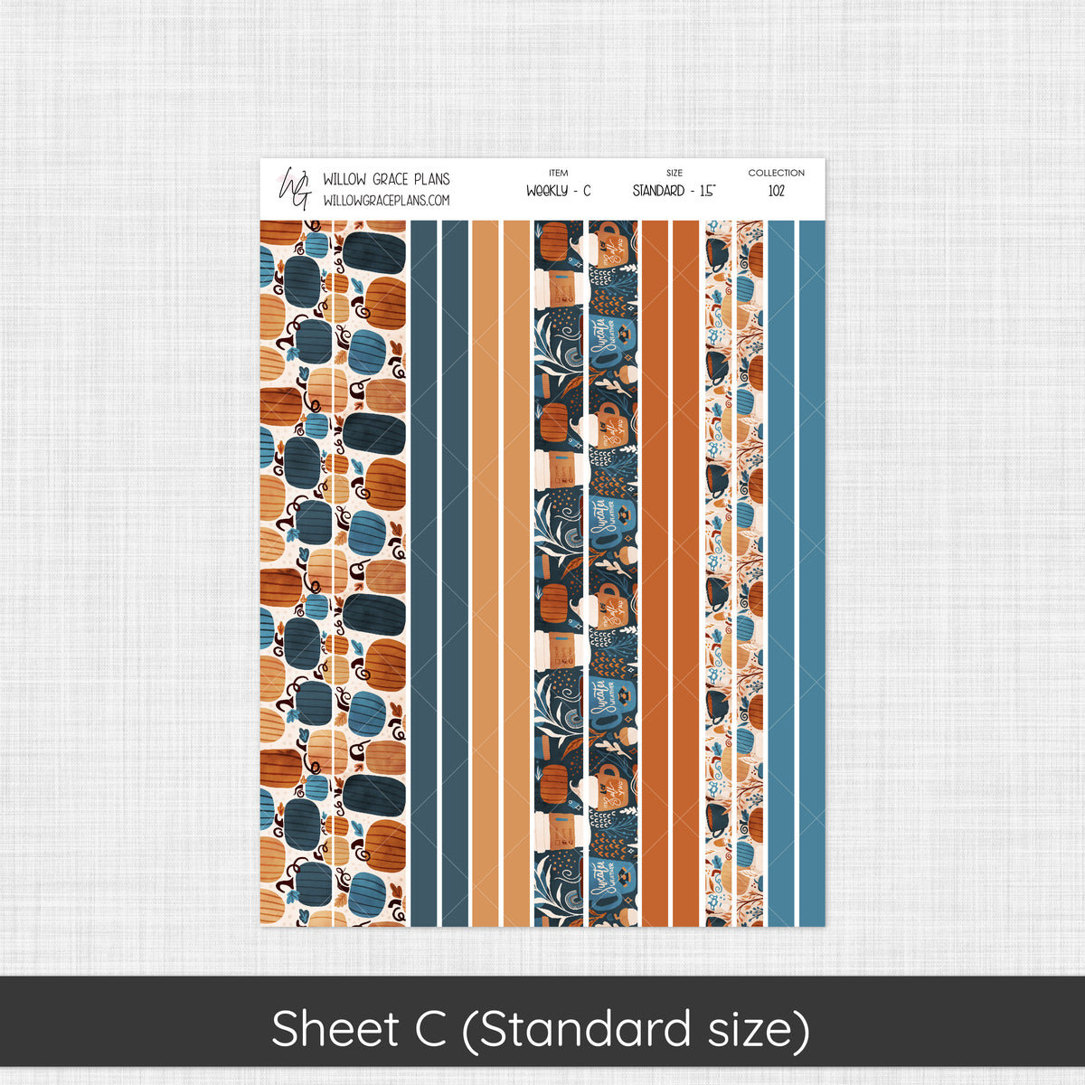 Weekly Sticker Kit | Pumpkin Spice (102)