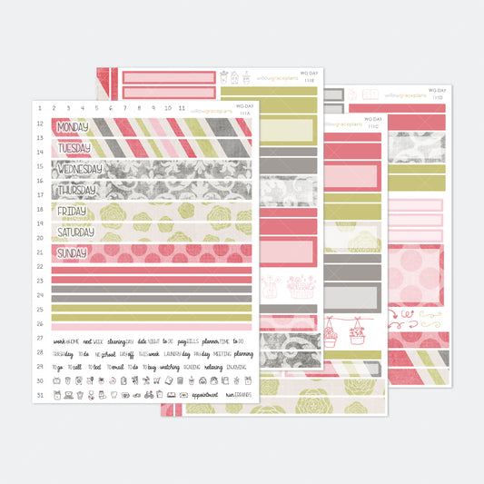 Daily Planner Stickers | Vintage Tea Party