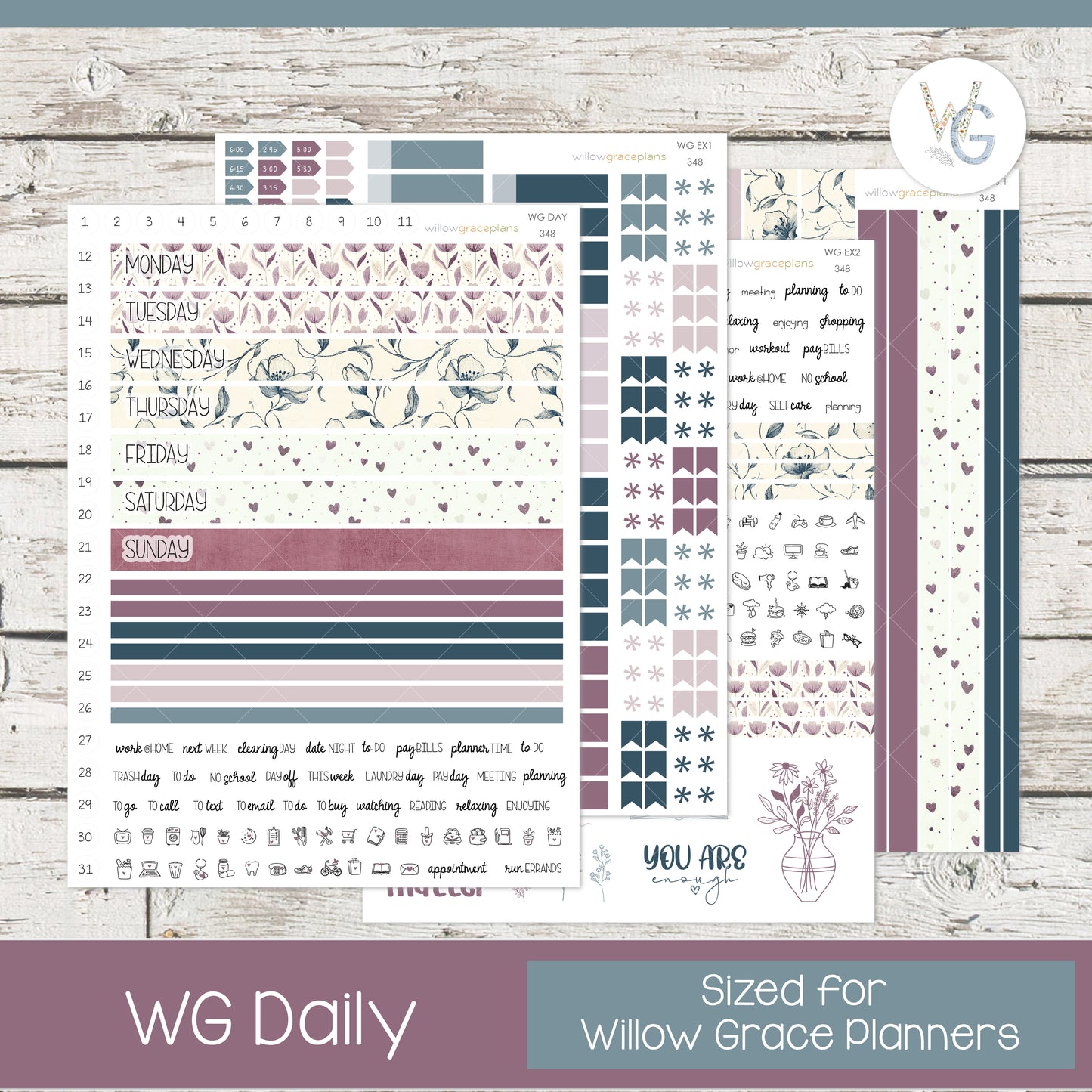 Daily Planner Stickers | Winter Romance