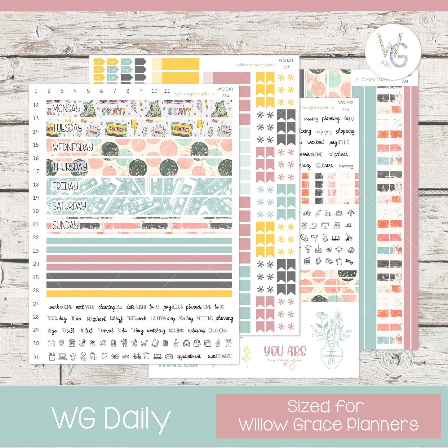 Daily Planner Stickers | Retro Vibes