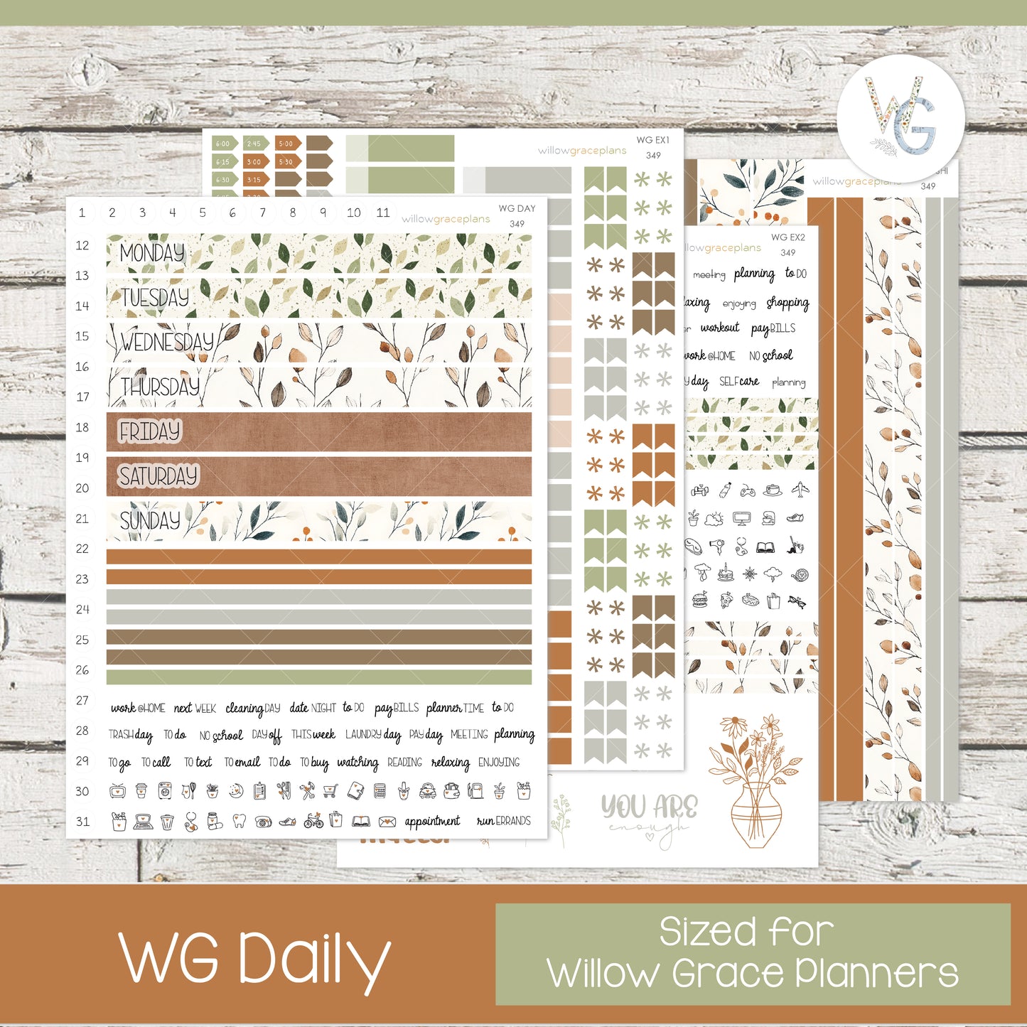 Daily Planner Stickers | Autumn Leaves