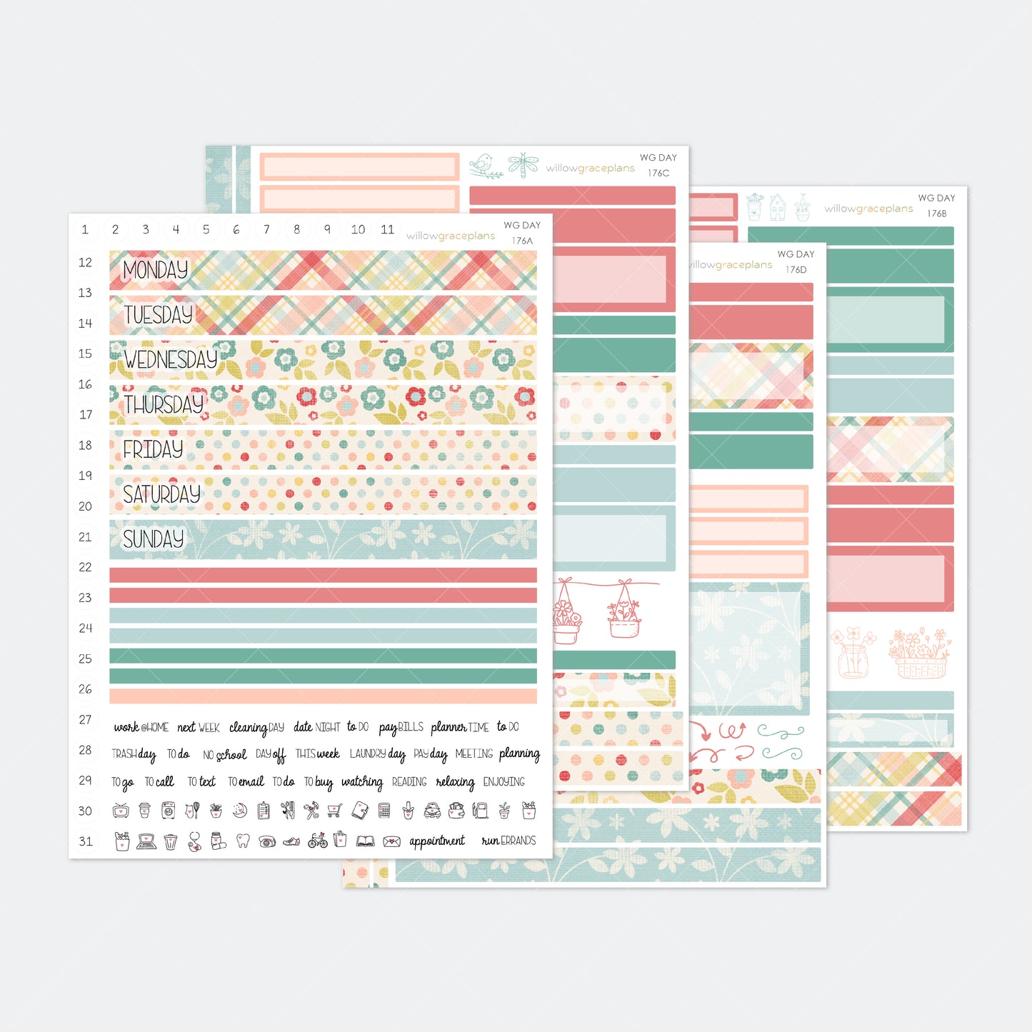 Daily Planner Stickers | Garden Picnic
