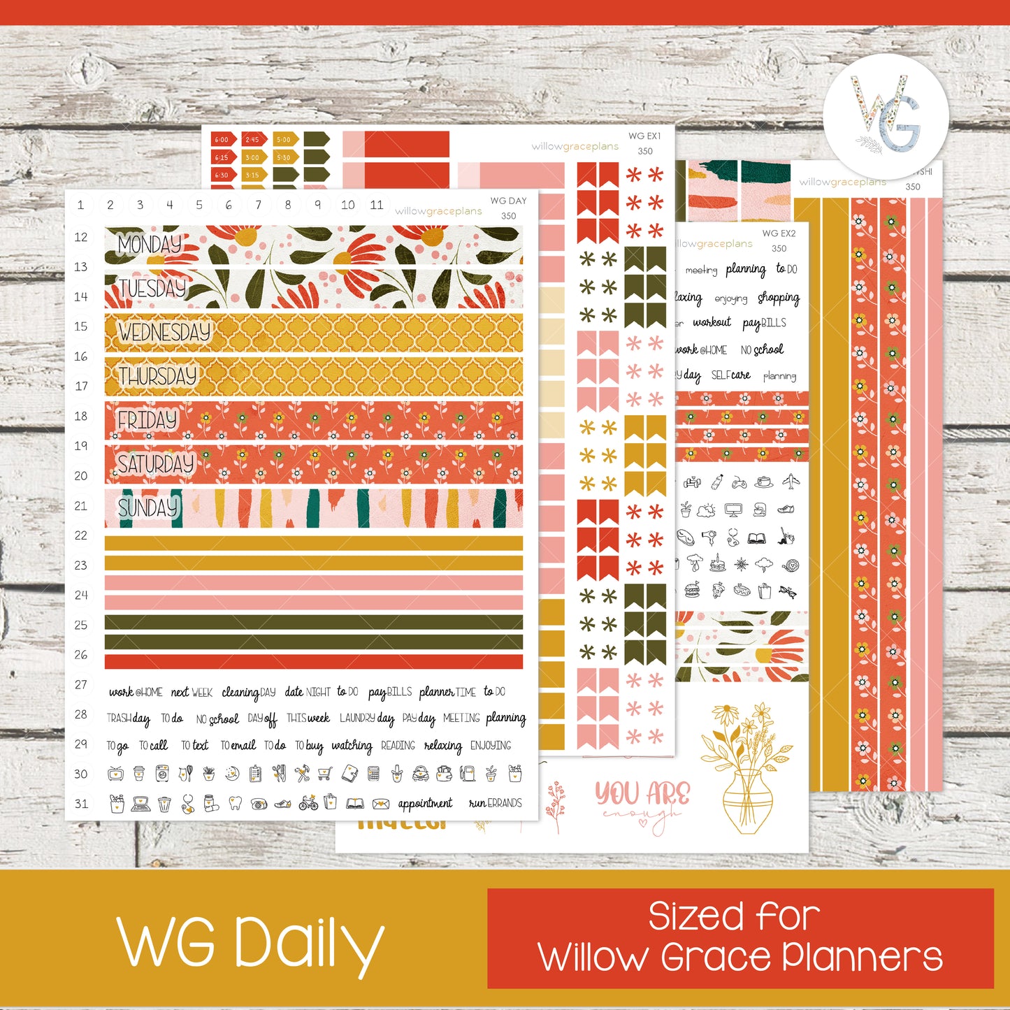 Daily Planner Stickers | Sunny Blooms