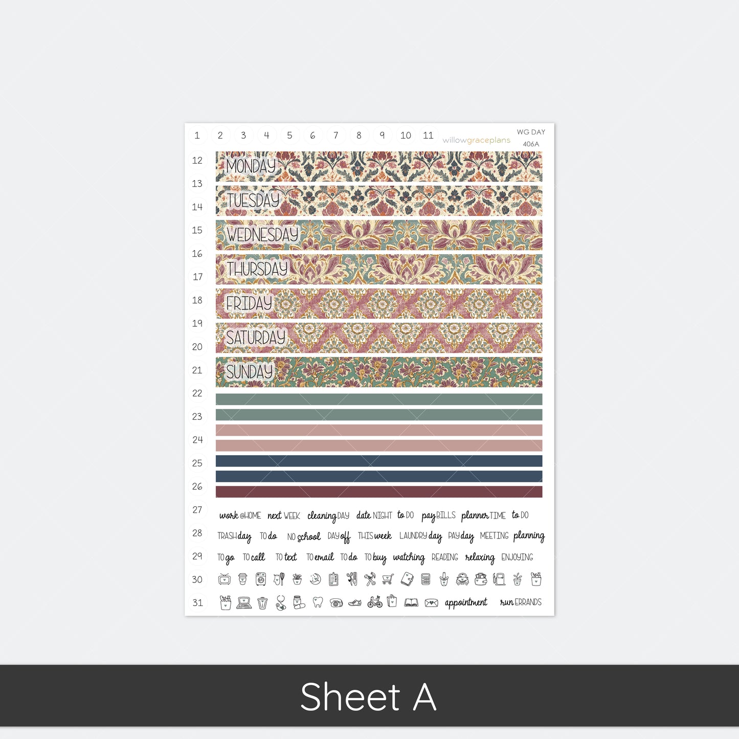 Daily Planner Stickers | Tapestry