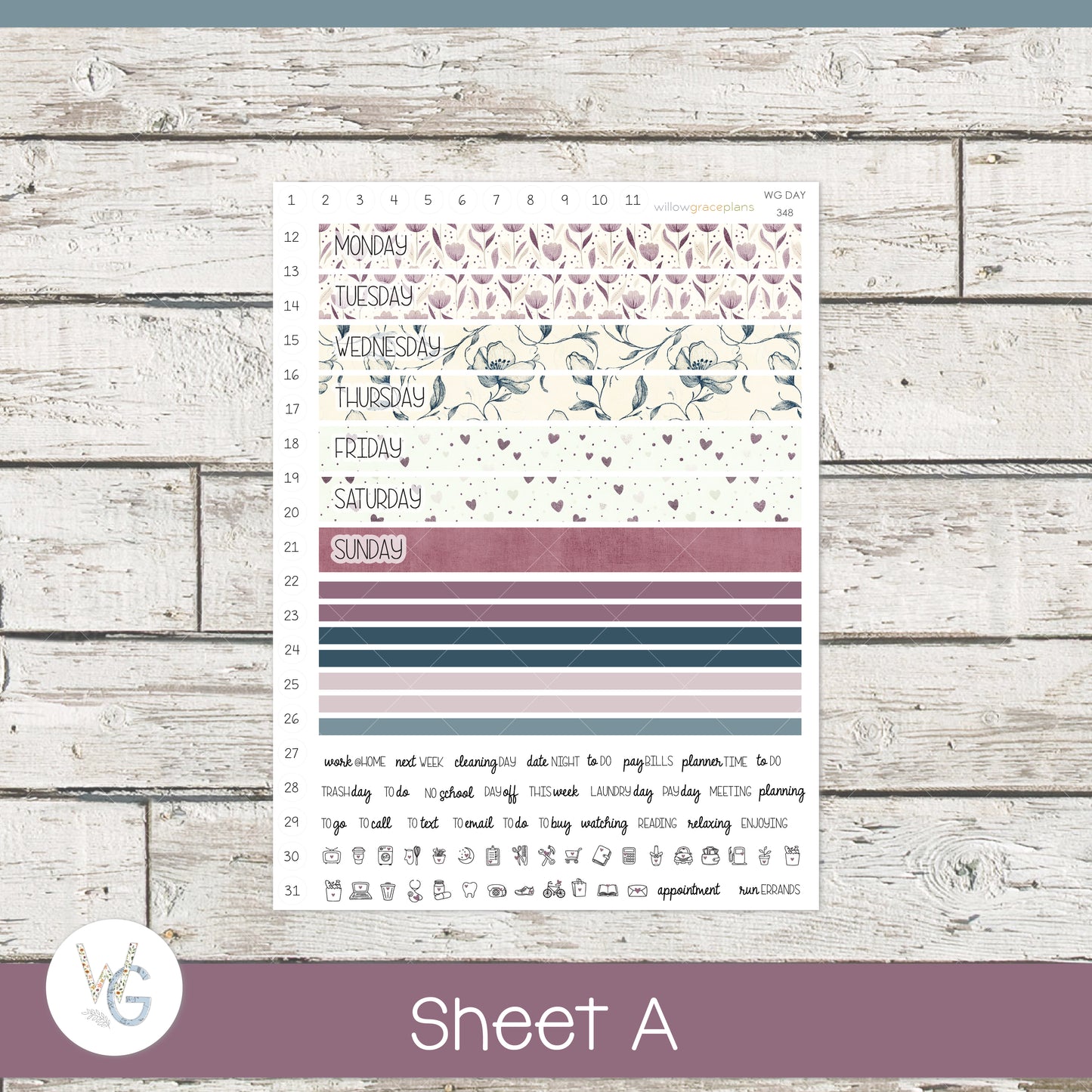 Daily Planner Stickers | Winter Romance