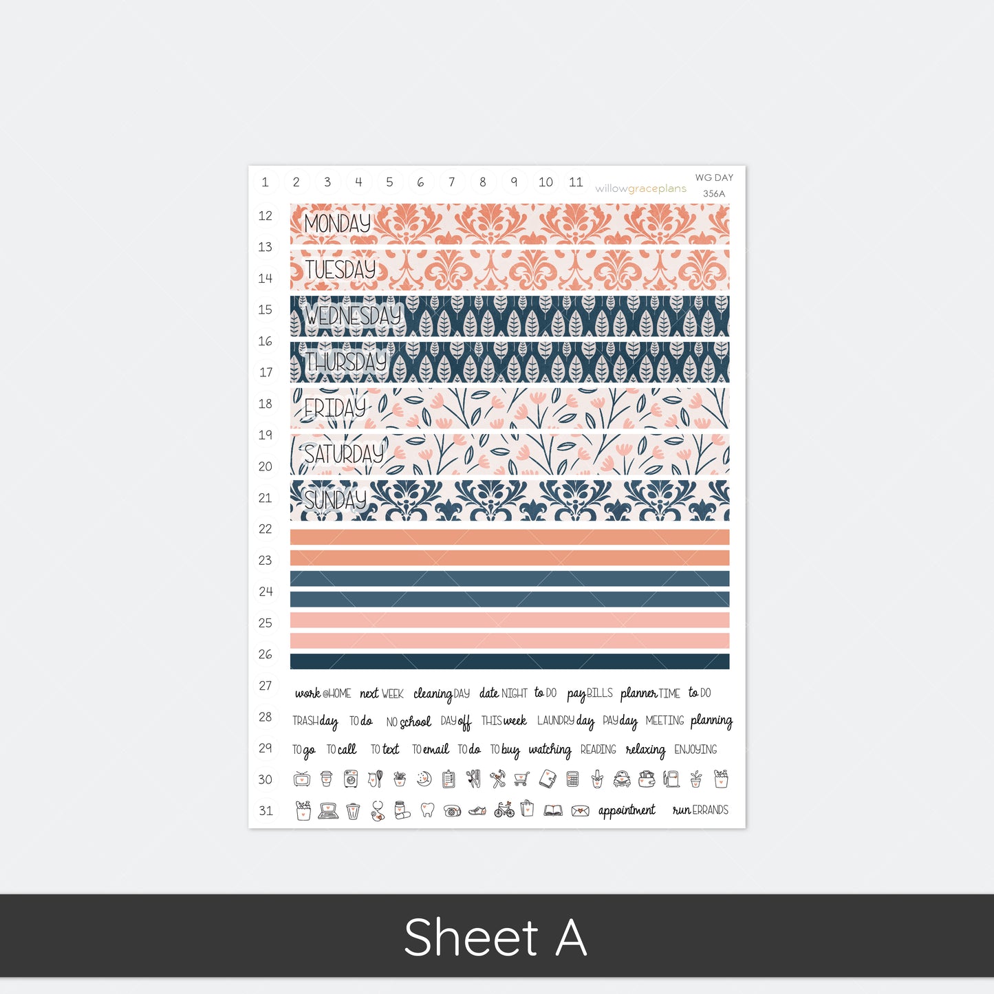 Daily Planner Stickers | Petaled Print