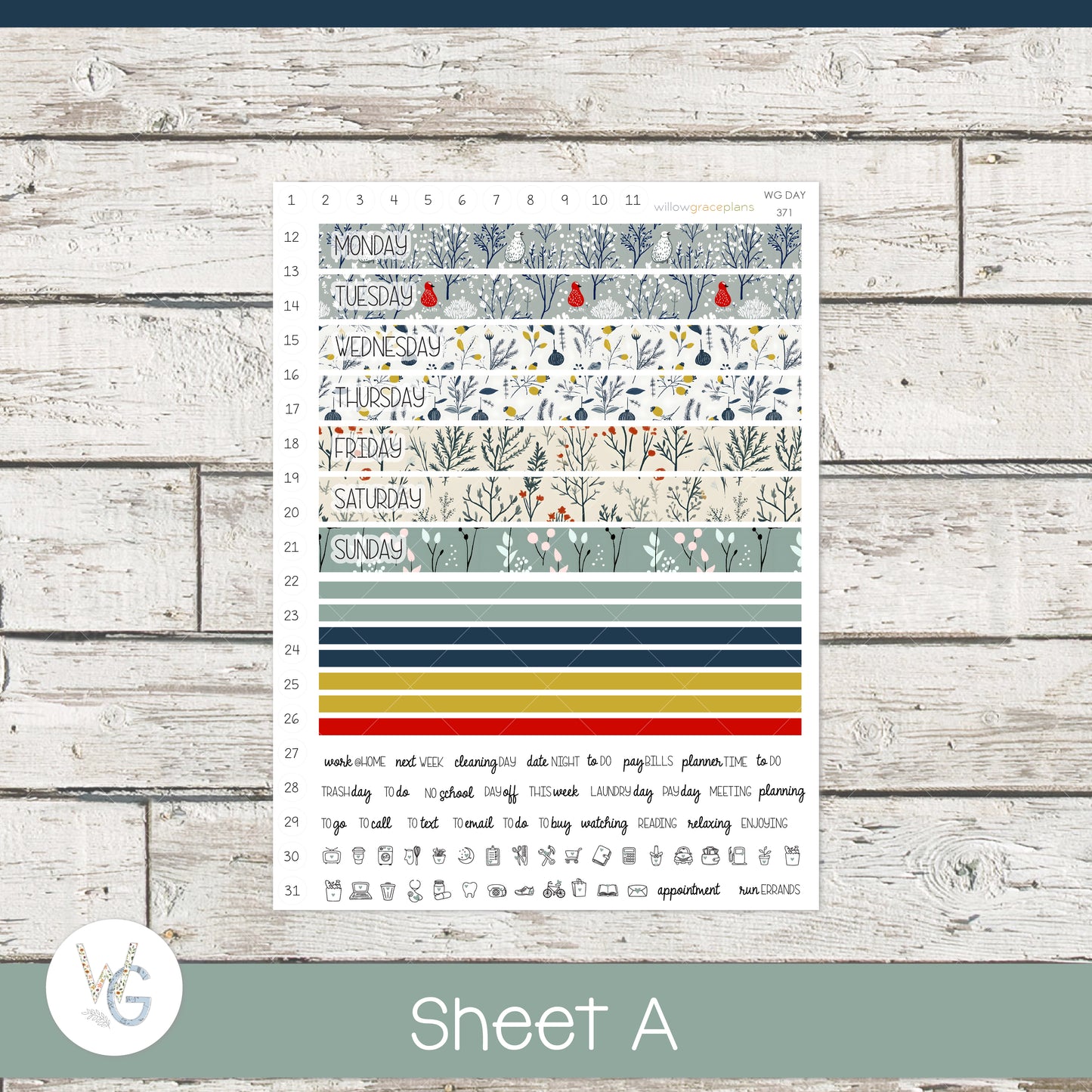 Winter Meadow Complete Sticker Collection