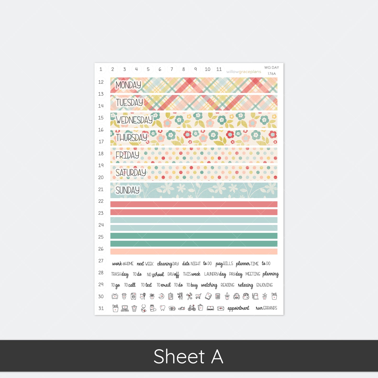 Daily Planner Stickers | Garden Picnic