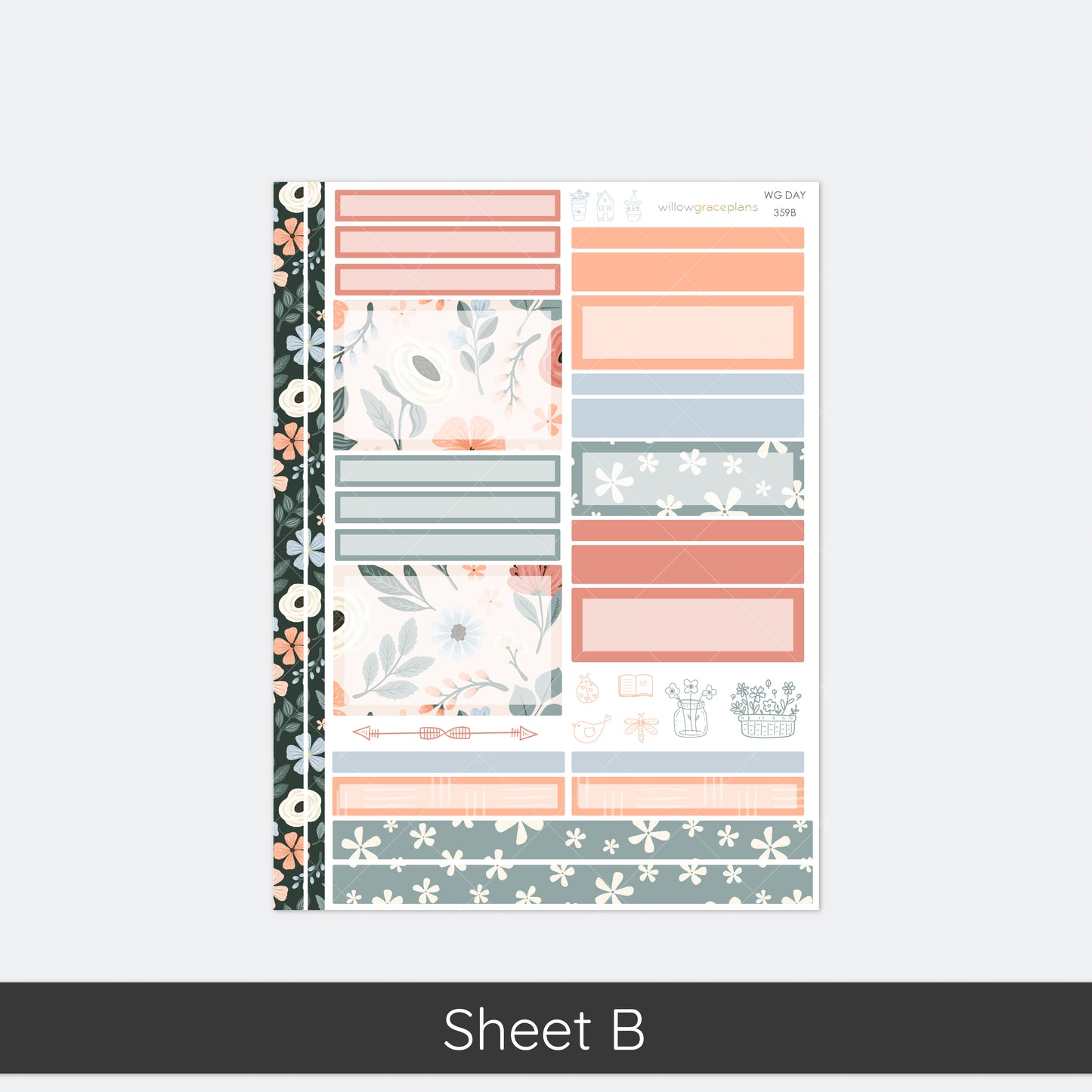 Daily Planner Stickers | Antique Bloom