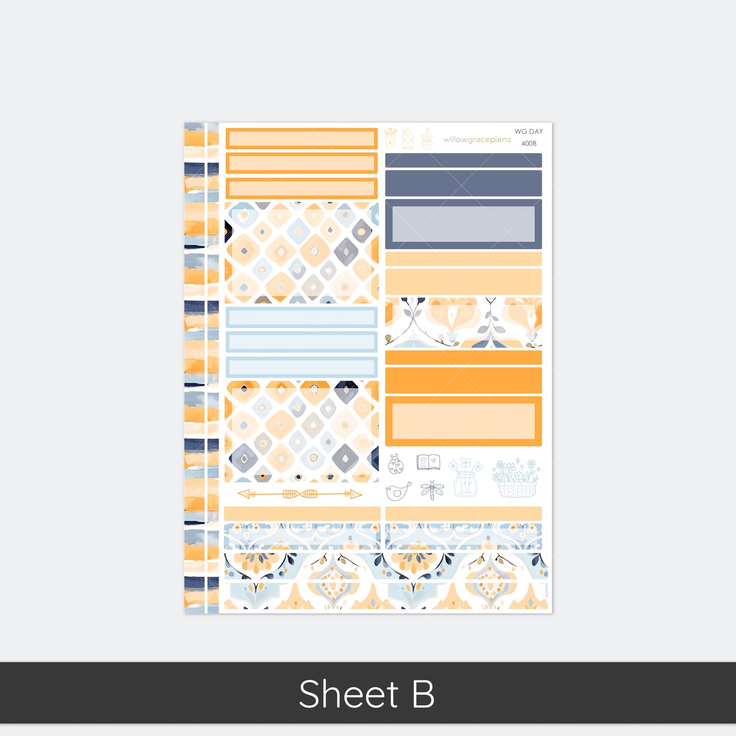 Daily Planner Stickers | Blue Citrus