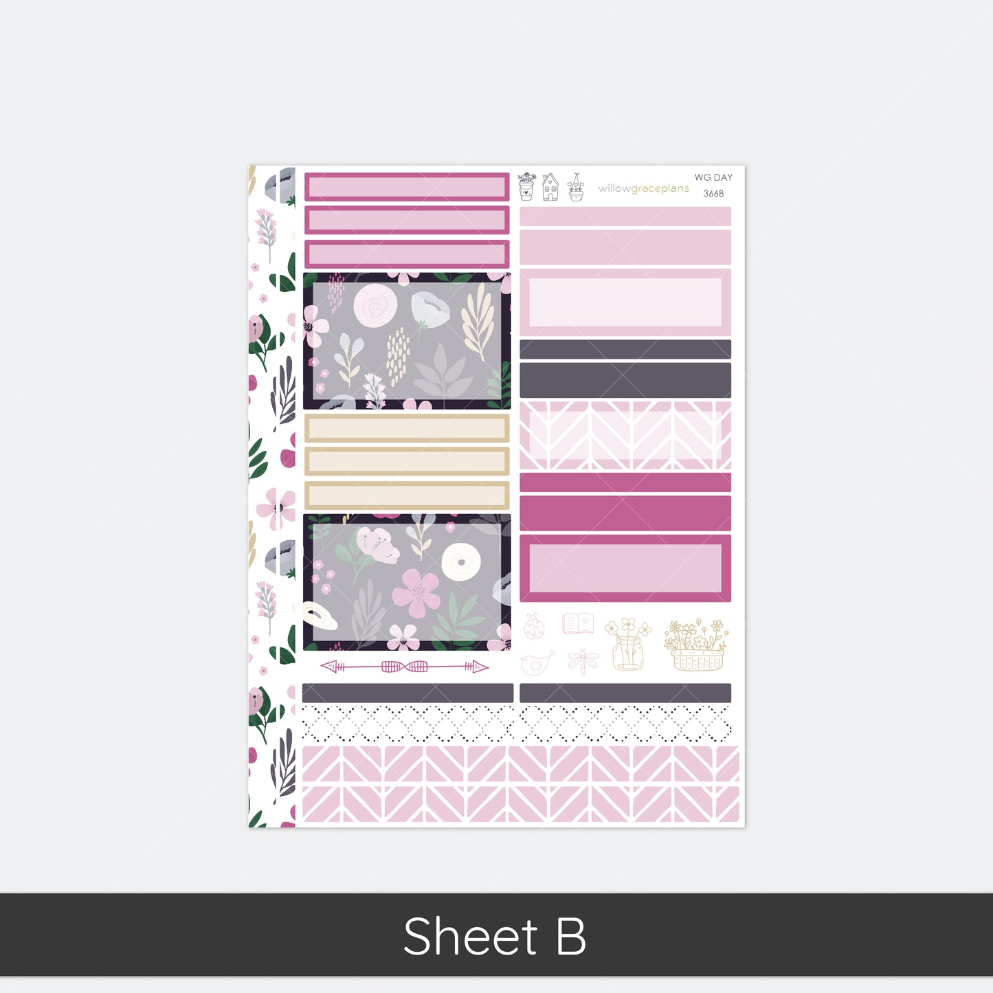 Daily Planner Stickers | Dusky Petals