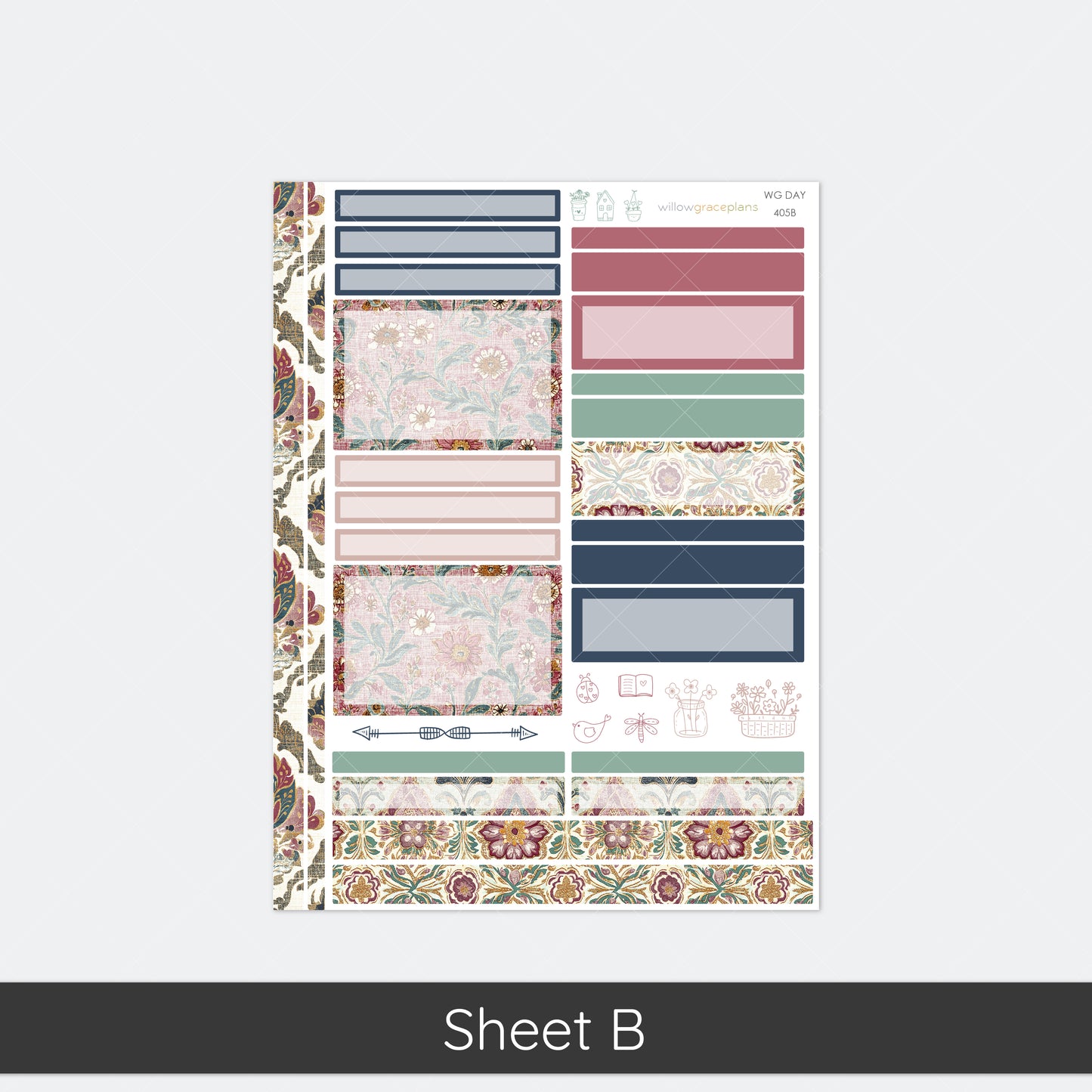 Daily Planner Stickers | Heirloom Garden