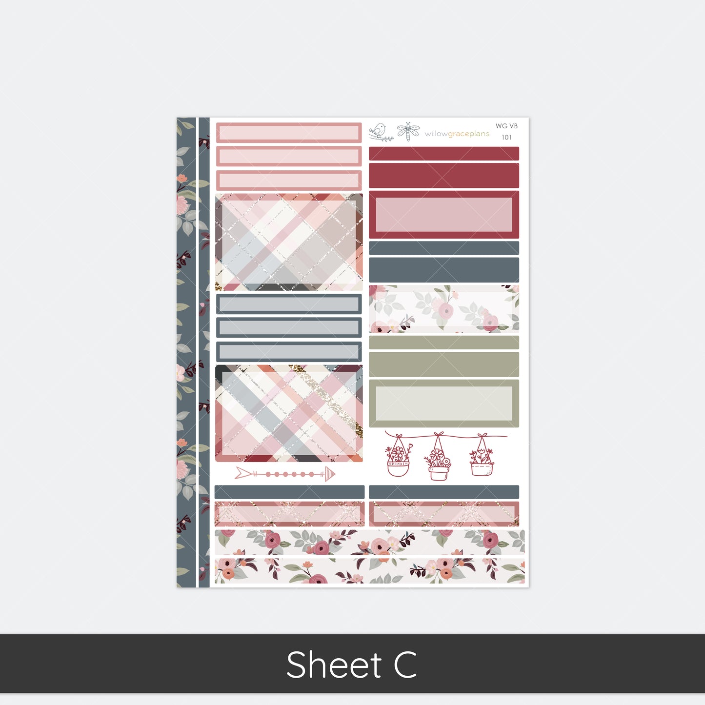 Daily Planner Stickers | Rustic Bloom