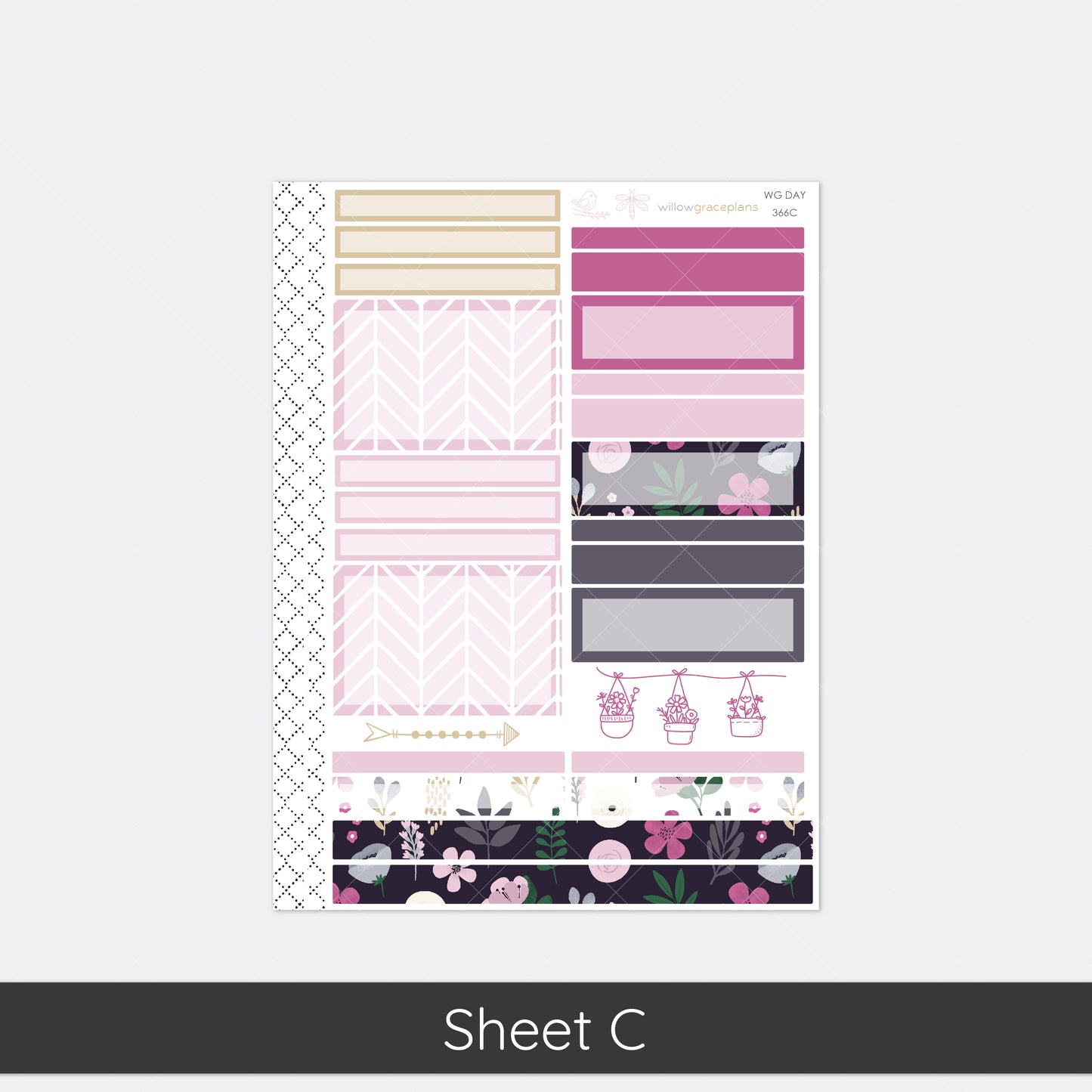 Daily Planner Stickers | Dusky Petals