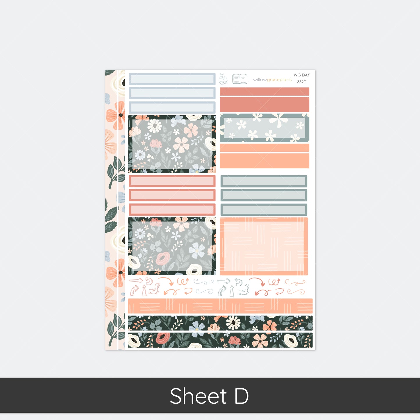 Daily Planner Stickers | Antique Bloom