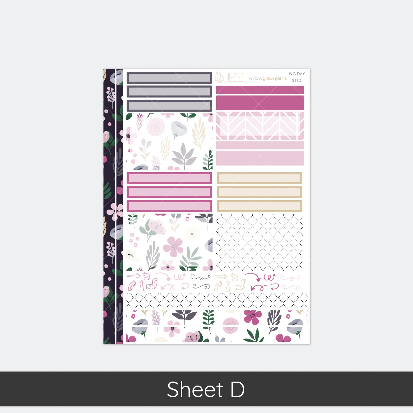 Daily Planner Stickers | Dusky Petals