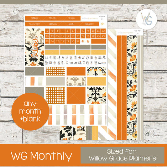 Monthly Planner Stickers | Golden Harvest