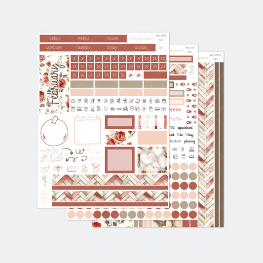 Monthly Planner Stickers | Rosewood Love