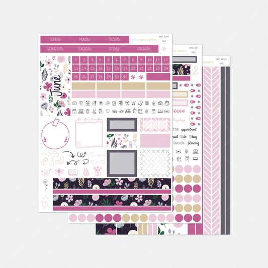 Monthly Planner Stickers | Dusky Petals