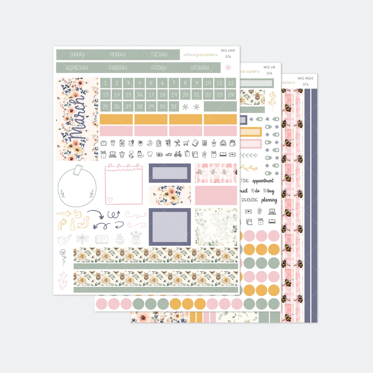 Monthly Planner Stickers | Wild Honey