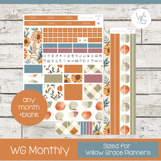 Monthly Planner Stickers | Sunflower Harvest