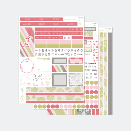 Monthly Planner Stickers | Vintage Tea Party