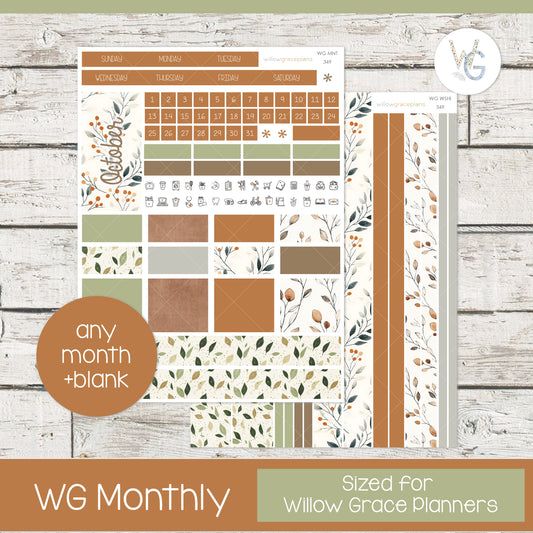 Monthly Planner Stickers | Autumn Leaves