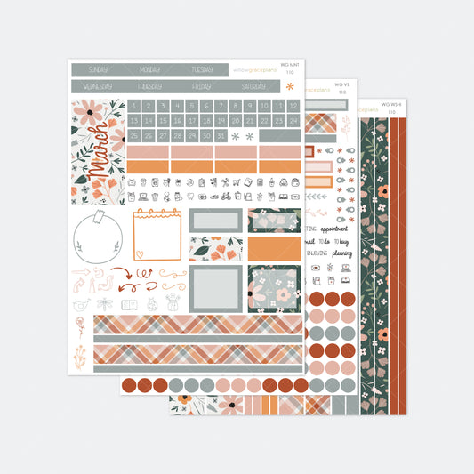 Monthly Planner Stickers | Common Thread