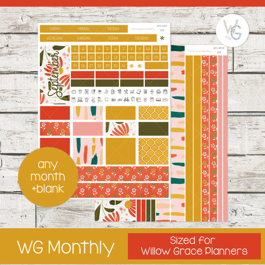 Monthly Planner Stickers | Sunny Blooms