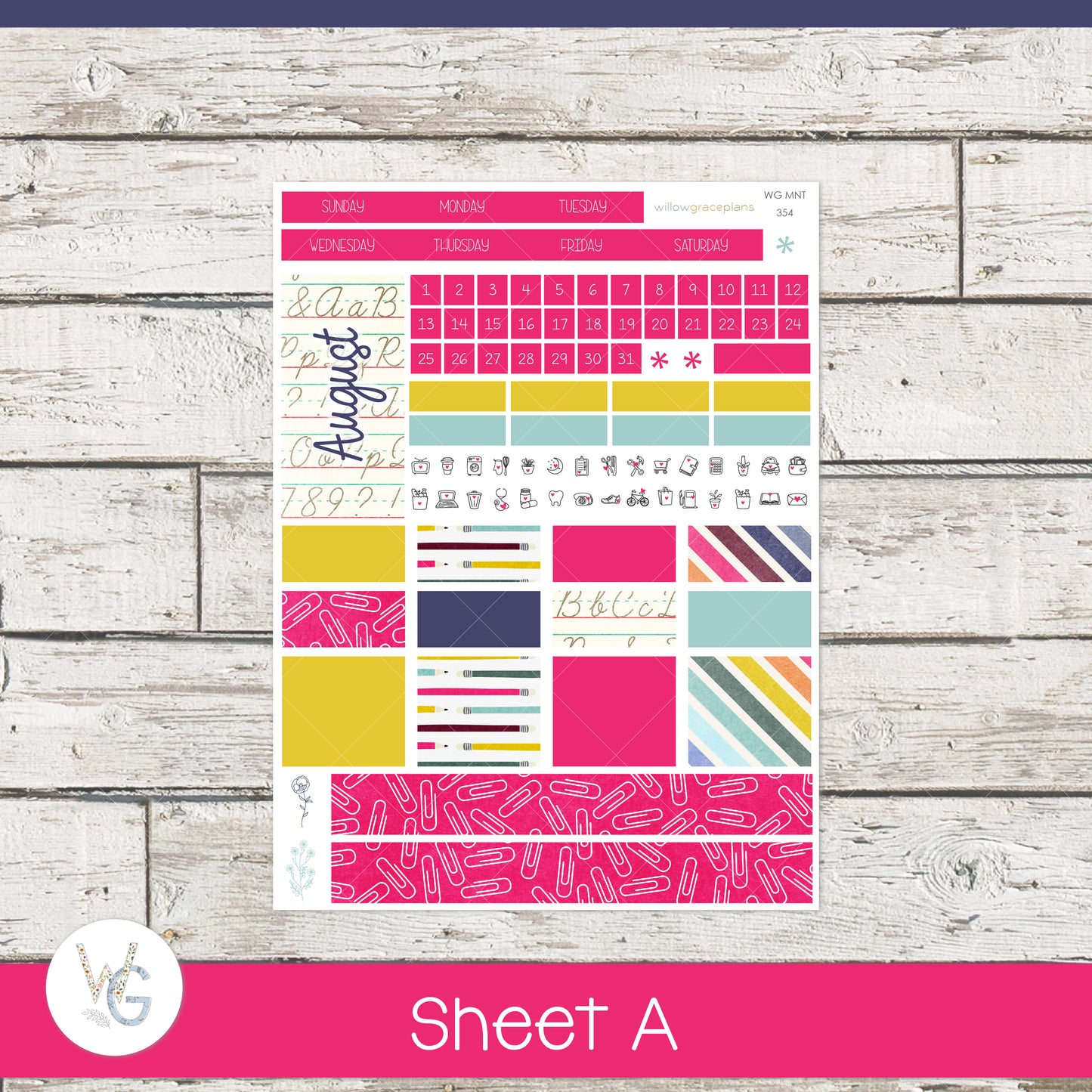 Monthly Planner Stickers | Back to School