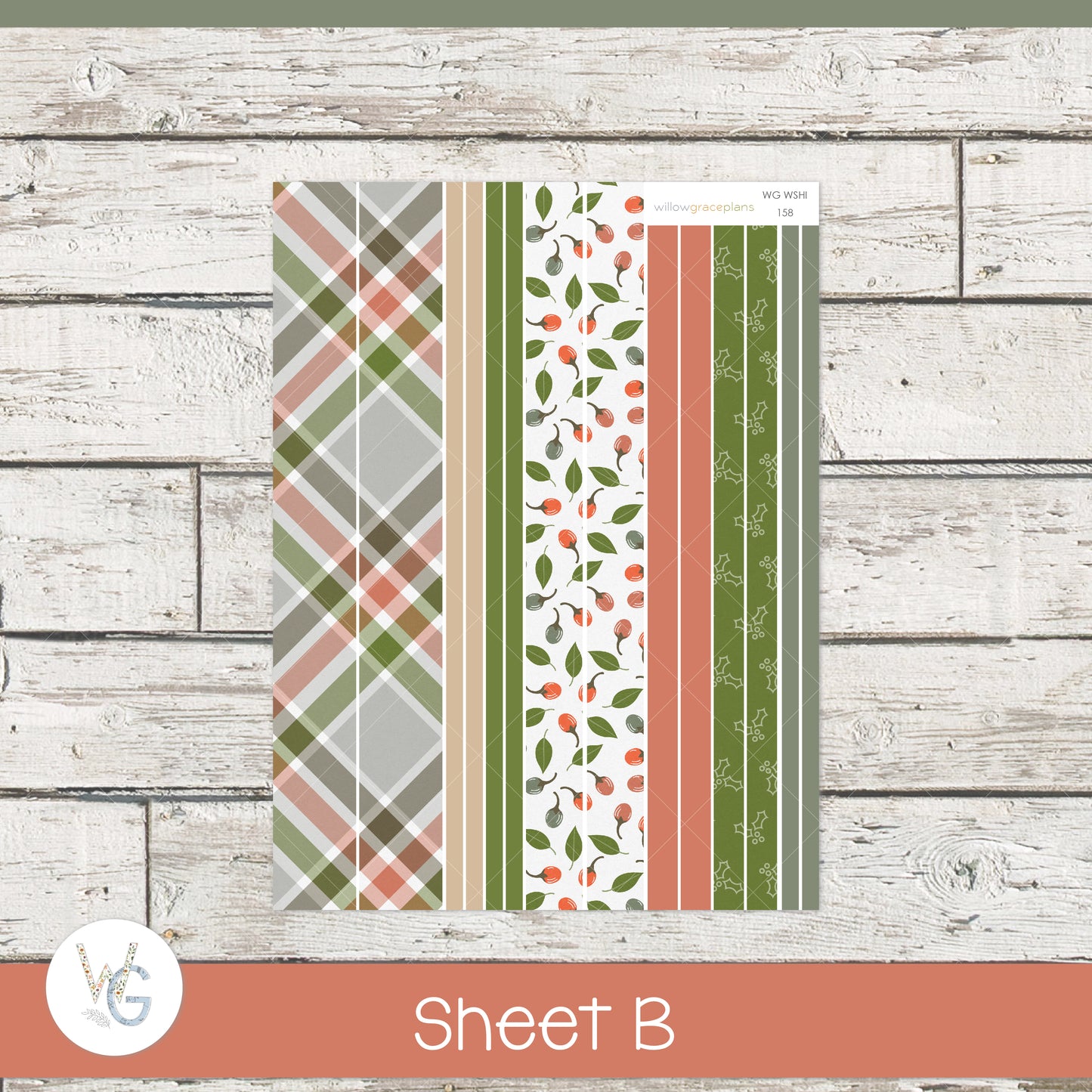 Monthly Planner Stickers | Woodland Holly