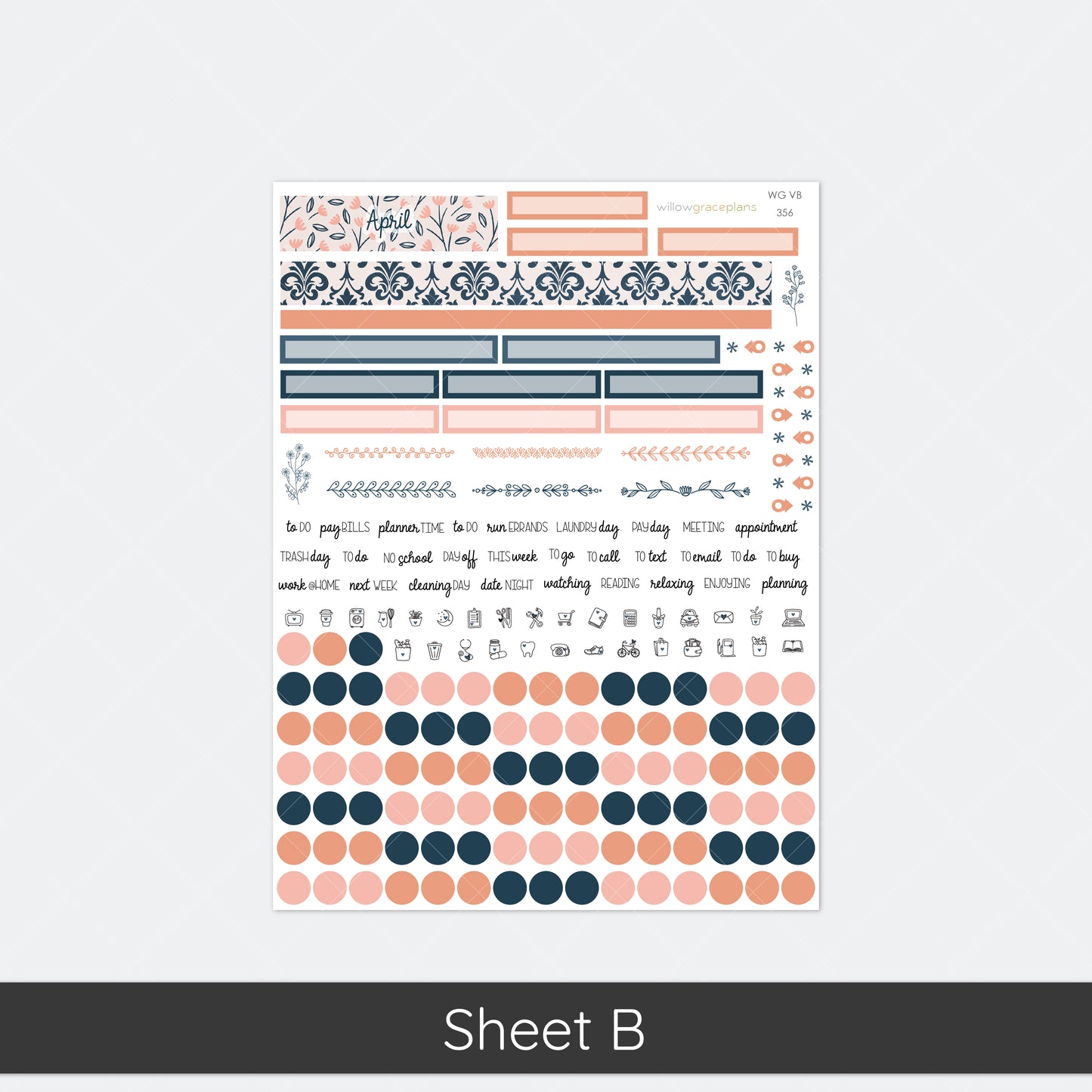 Monthly Planner Stickers | Petaled Print