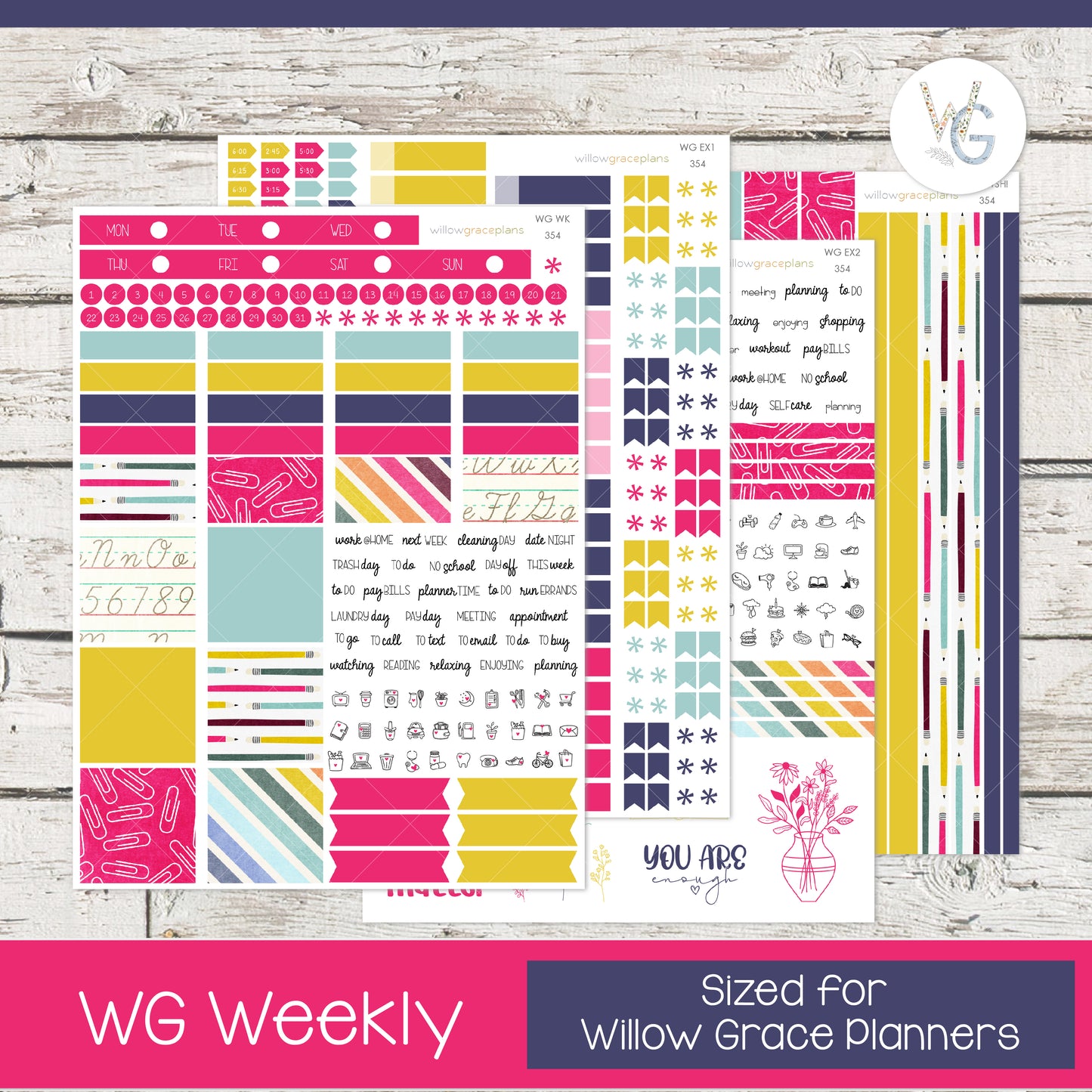 Weekly Planner Stickers | Back to School