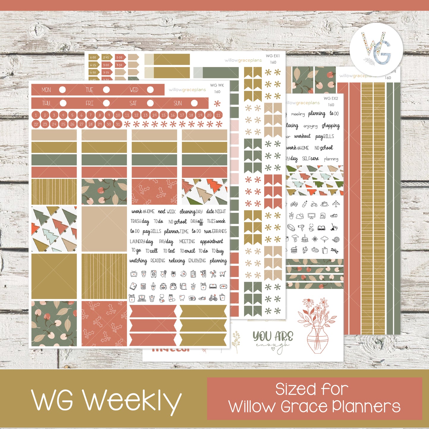 Weekly Planner Stickers | Merry Pines
