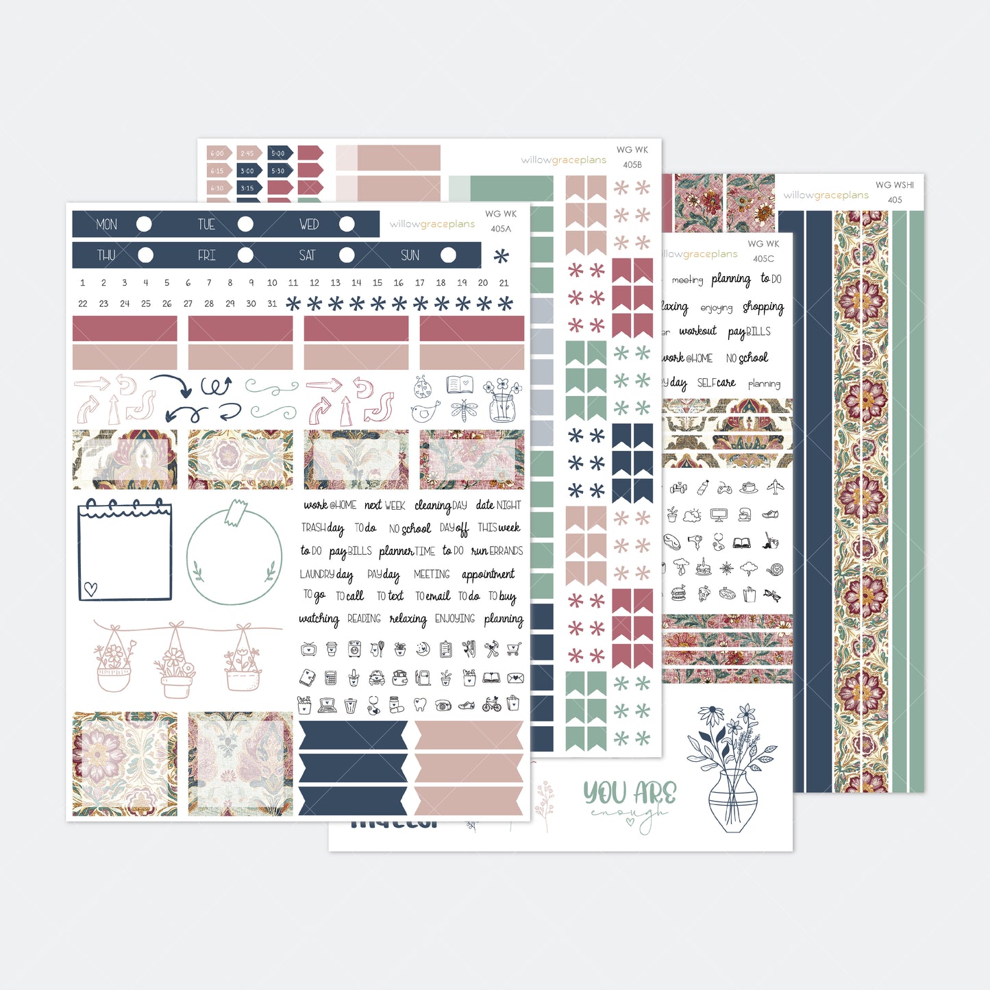 Weekly Planner Stickers | Heirloom Garden