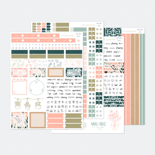 Weekly Planner Stickers | Garden Patchwork