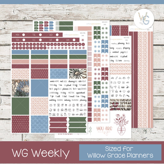 Weekly Planner Stickers | Vintage Botanicals