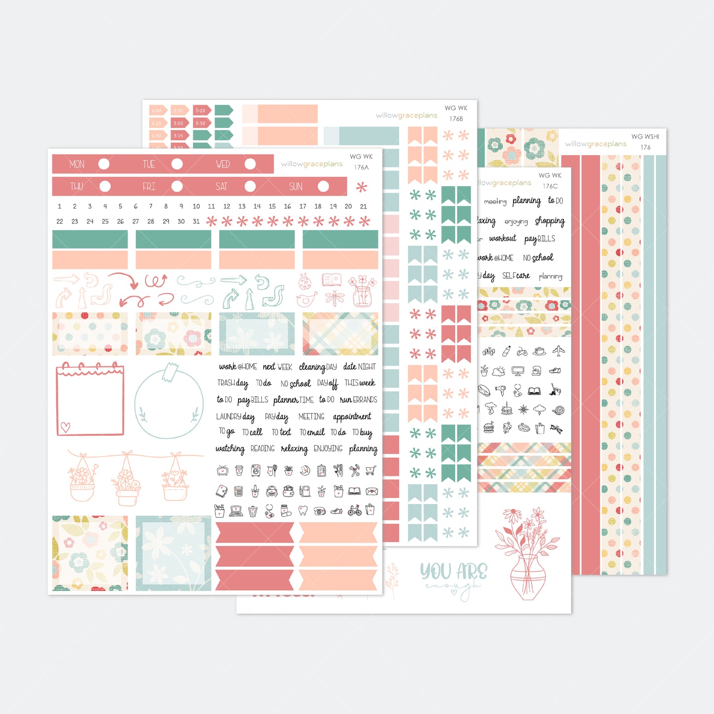 Weekly Planner Stickers | Garden Picnic