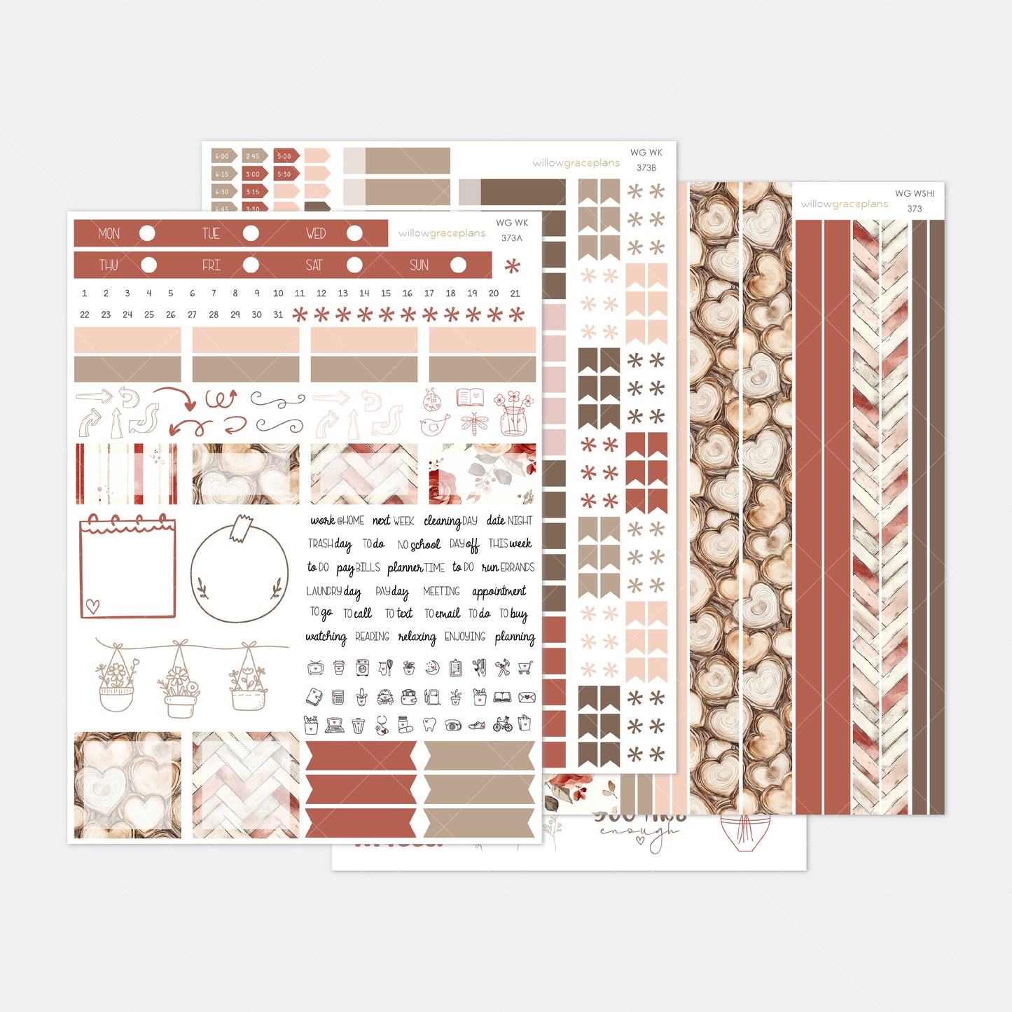 Weekly Planner Stickers | Rosewood Love