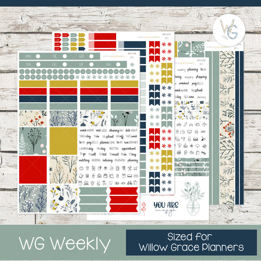 Weekly Planner Stickers | Winter Meadow