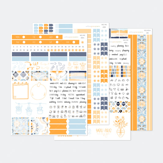 Weekly Planner Stickers | Blue Citrus