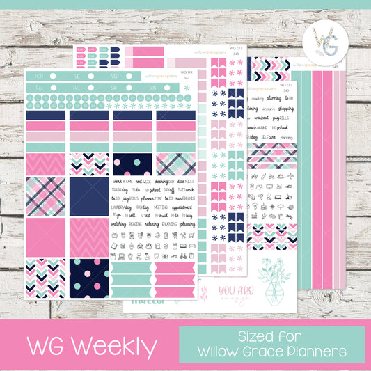 Weekly Planner Stickers | Preppy Pop