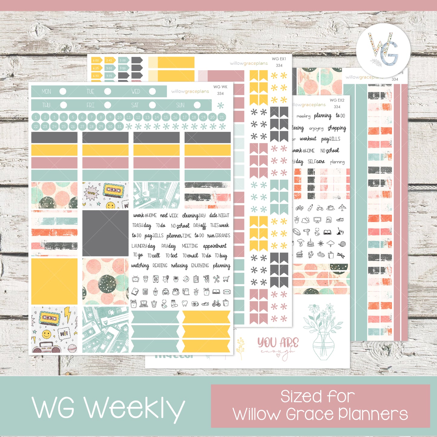 Weekly Planner Stickers | Retro Vibes