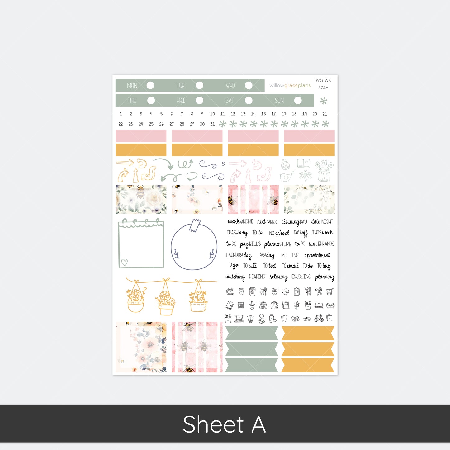 Weekly Planner Stickers | Wild Honey