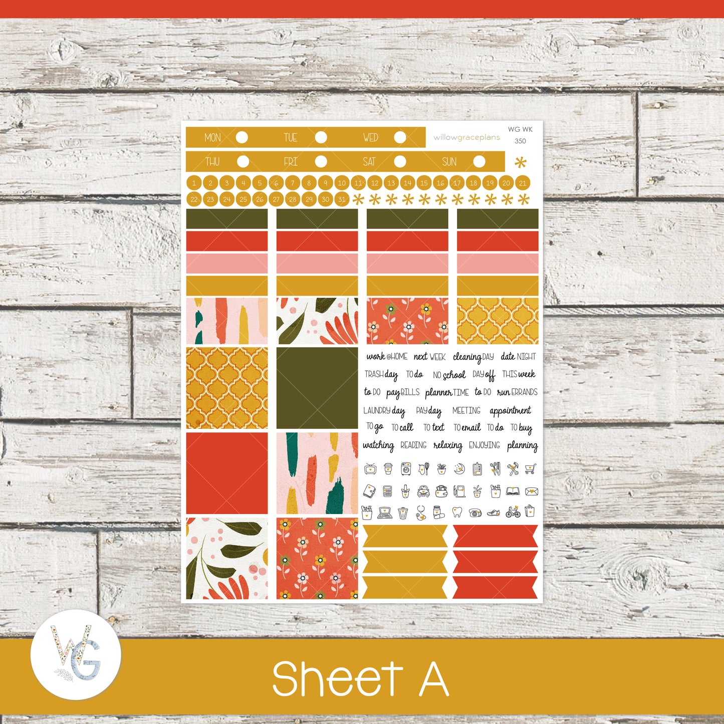 Weekly Planner Stickers | Sunny Blooms