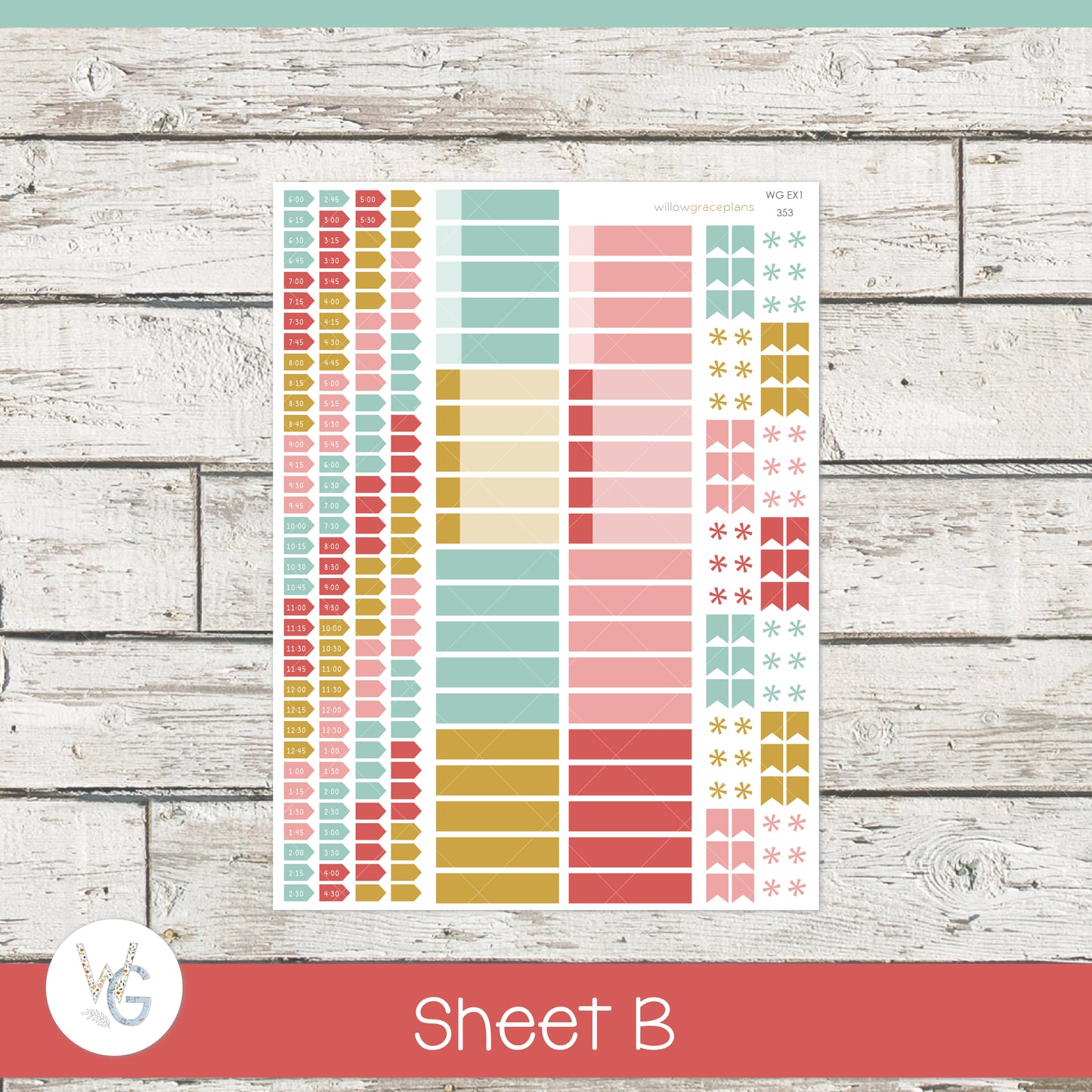 Weekly Planner Stickers | Confetti Garden