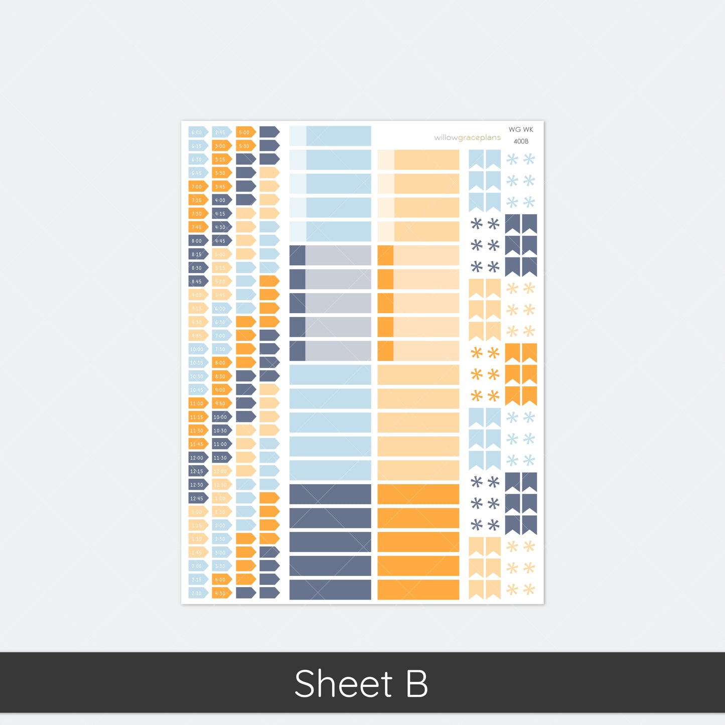 Weekly Planner Stickers | Blue Citrus