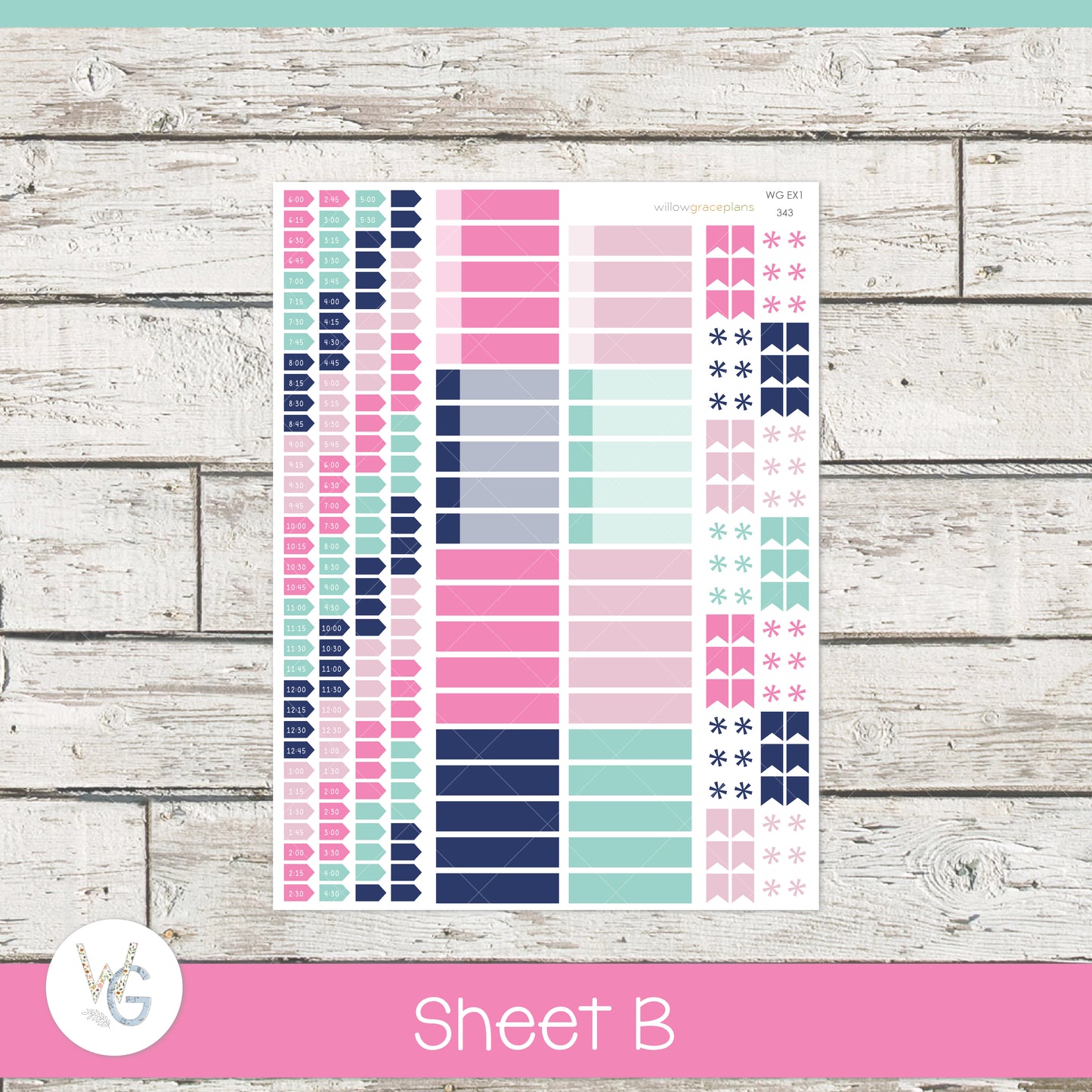 Weekly Planner Stickers | Preppy Pop